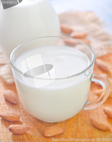 Image of milk with almond