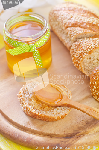 Image of honey and bread