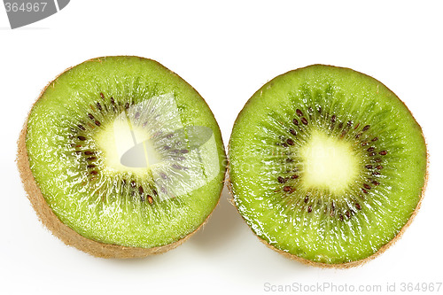 Image of Two halves of kiwi