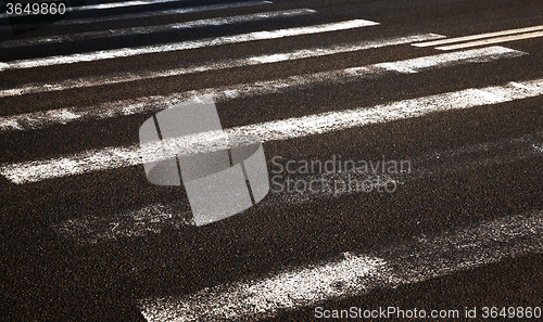 Image of worn road markings  