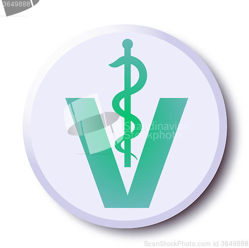 Image of button symbol veterinary