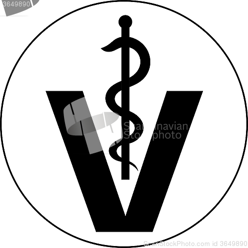 Image of button symbol veterinary