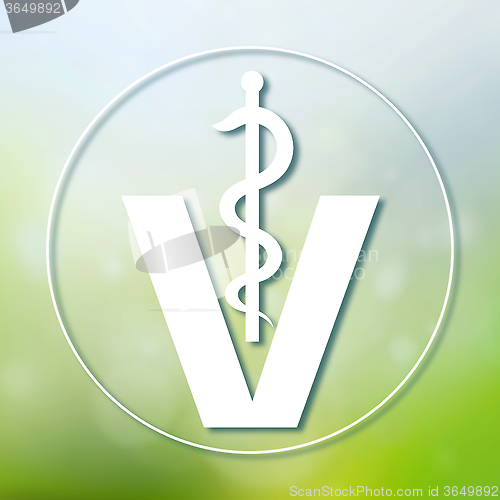 Image of button symbol veterinary