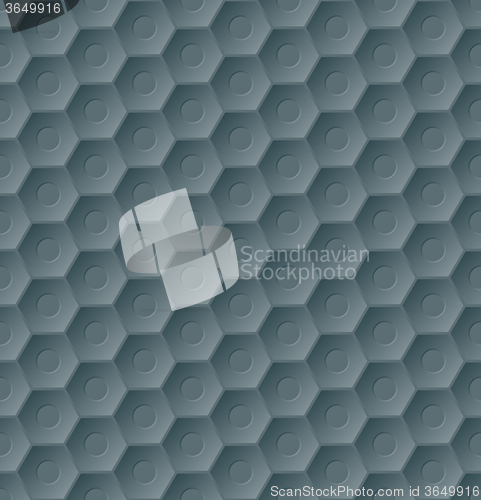 Image of Dark seamless hexagon pattern background 