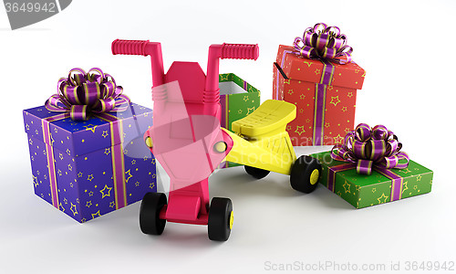 Image of Children's toy with a gift box