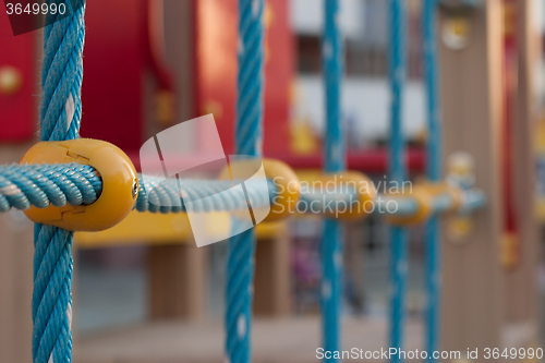 Image of rope fence in the playground