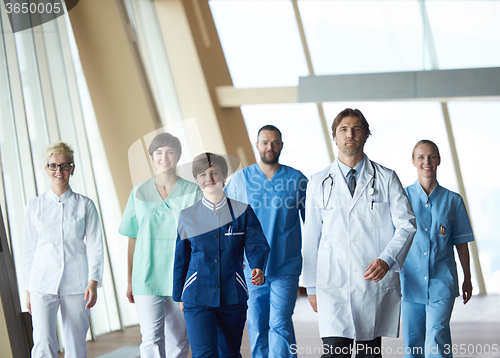 Image of doctors team walking