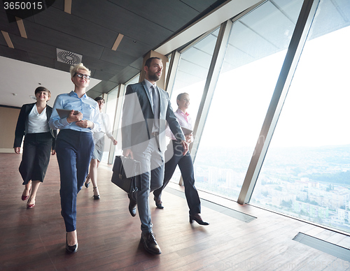 Image of business people group walking