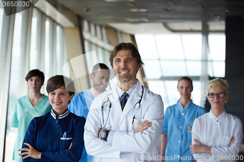 Image of doctors team walking