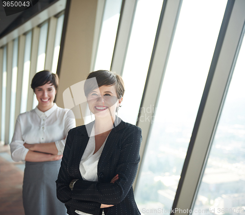 Image of business people group, females as team leaders
