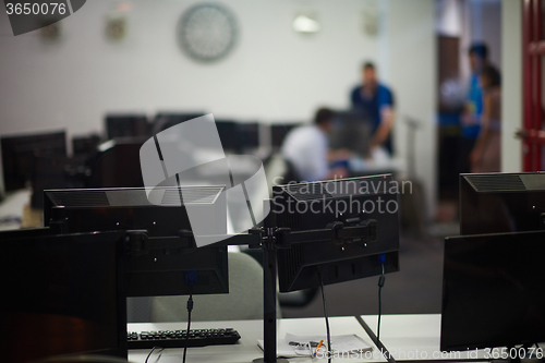 Image of computer at modern office