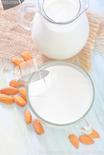 Image of milk with almond