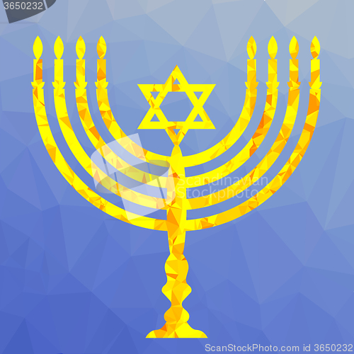 Image of Yellow Mosaic Menorah