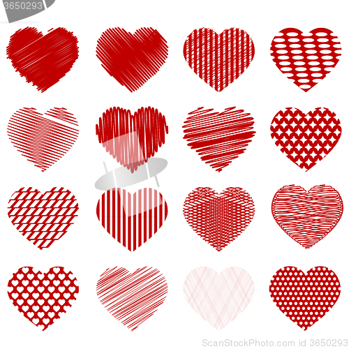 Image of Set of Red Hearts