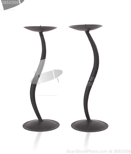 Image of Black candlestick isolated