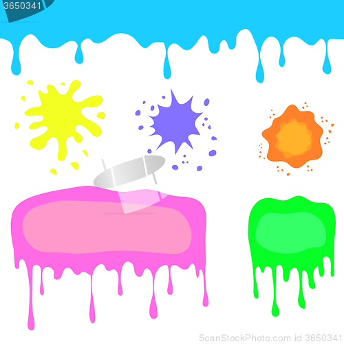 Image of Set of Colorful Blots