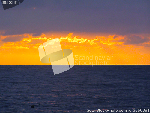 Image of sea skyline after sunset