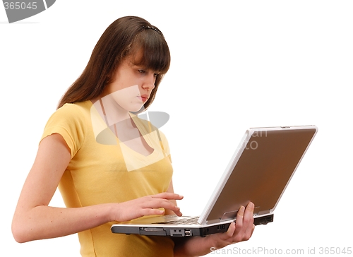 Image of Girl with Computer