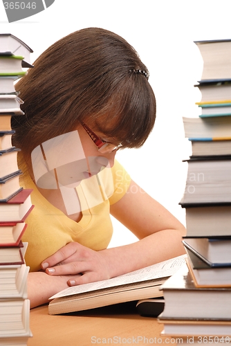 Image of Girl in Library