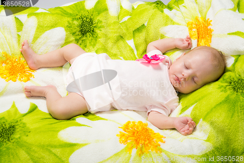 Image of Sleeping two-month girl