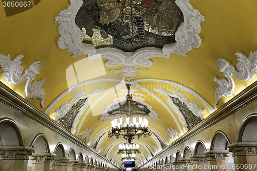 Image of Beautiful hall with columns 