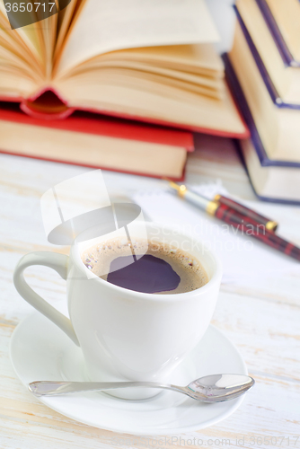 Image of coffee and note