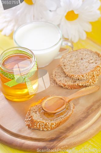 Image of honey and bread