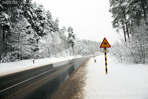 Image of winter season.  track.