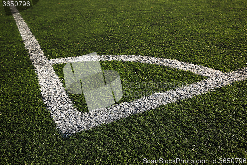 Image of markings of a football field  