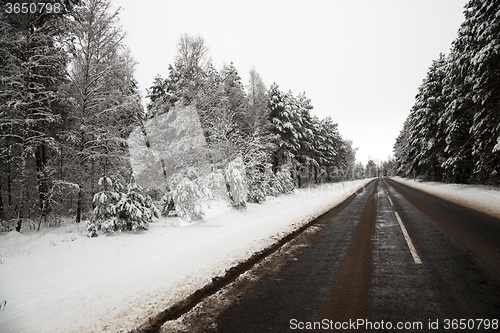 Image of winter road   . country 