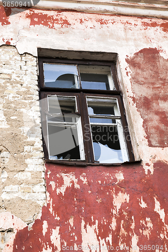 Image of windows in an abandoned building  