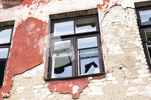 Image of windows in an abandoned building  