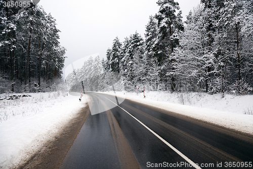 Image of winter road . track.