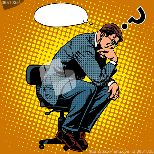 Image of Thinker businessman business concept