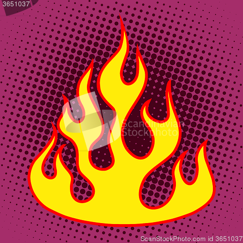 Image of Flame retro silhouette
