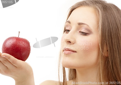 Image of woman with apple