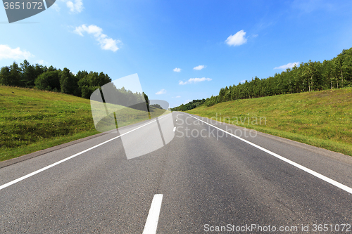 Image of asphalt road  spring