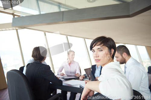 Image of business woman on meeting