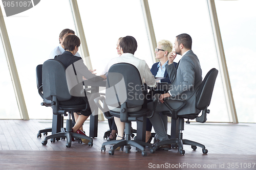 Image of business people group on meeting at office
