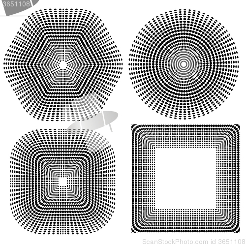 Image of Halftone Pattern. Set Dots. 