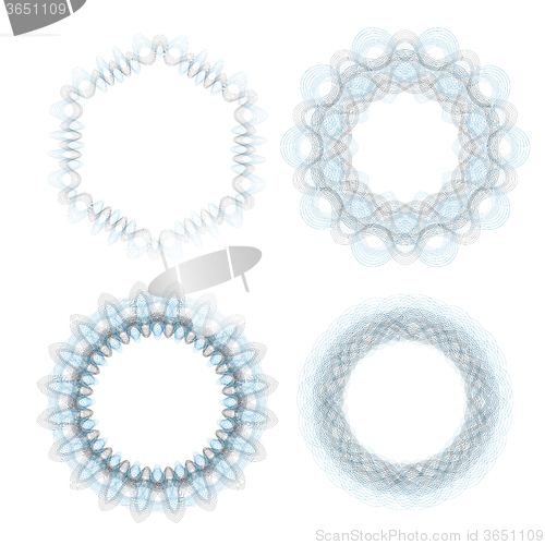 Image of Abstract Wave Circle Frames