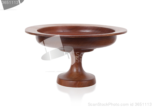 Image of Wooden fruitbowl isolated 