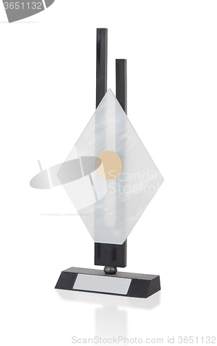 Image of Isolated image of an od trophy made from glass