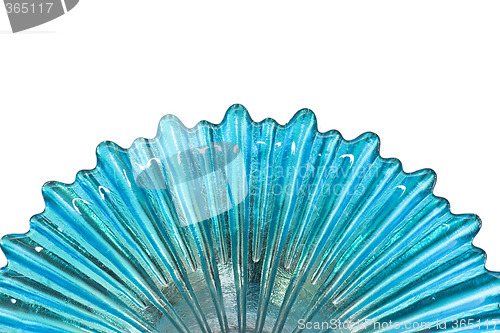 Image of Half blue glass
