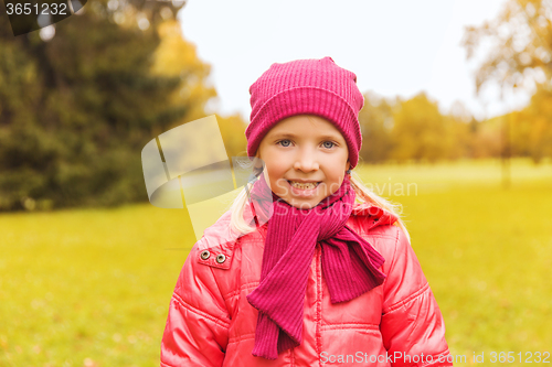 Image of happy beautiful little girl portrait outdoors