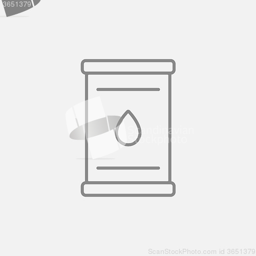 Image of Oil barrel line icon.