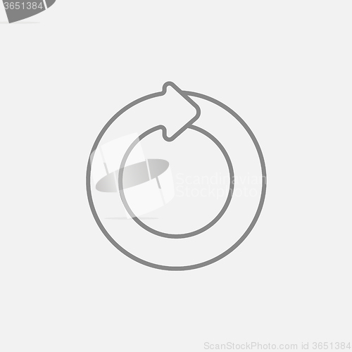 Image of Circular arrow line icon.