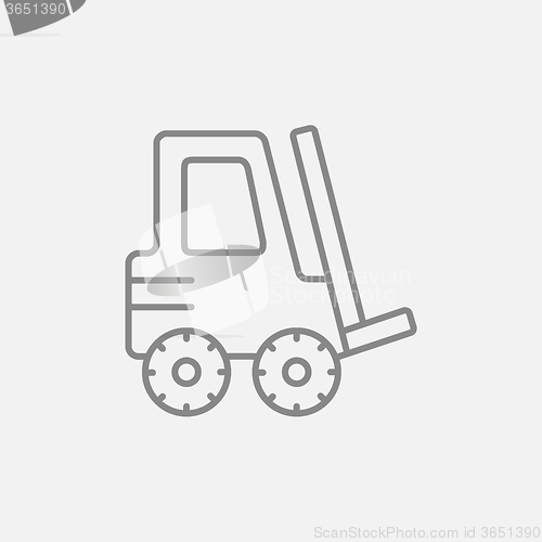 Image of Forklift line icon.