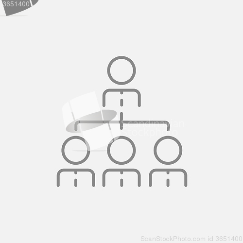 Image of Business team line icon.