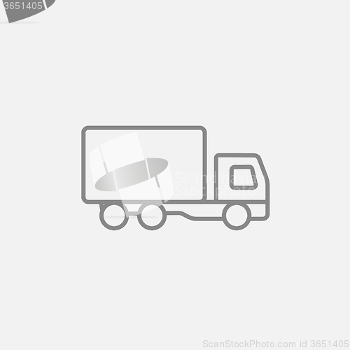 Image of Delivery truck line icon.